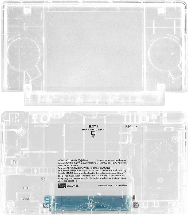 OSTENT Full Repair Parts Replacement Housing Shell Case Kit for Nintendo DS Lite NDSL (Clear) - Image 4